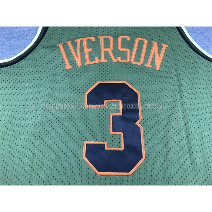 Maillot Philadelphia 76ers Allen Iverson NO 3 Mitchell & Ness 1996-97 Vert